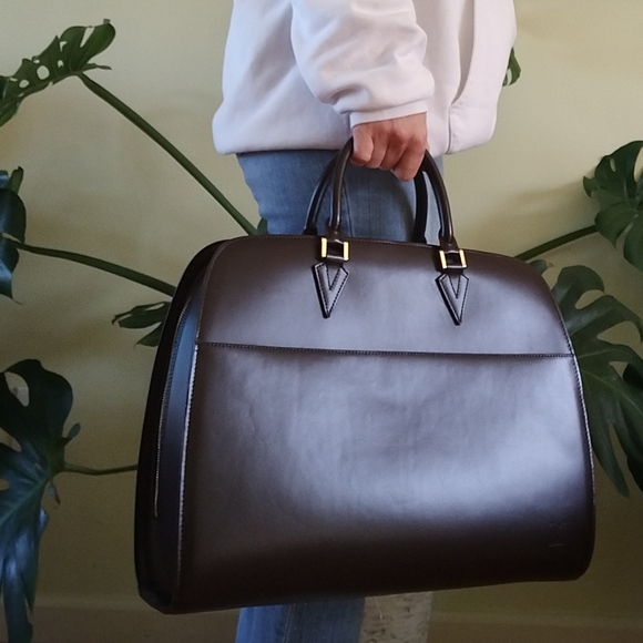 Louis Vuitton Handbags - Louis Vuitton Sorbone Leather Briefcase Brown